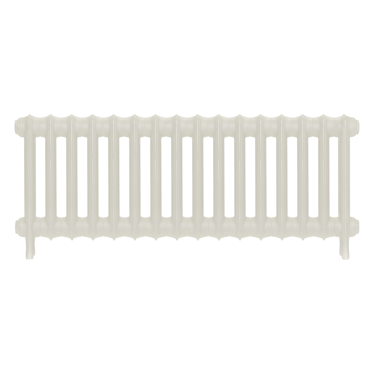 Emmeline III - Chalk White Cast Iron Column Radiator H416mm x W1094mm 3 Column - Wall Hung