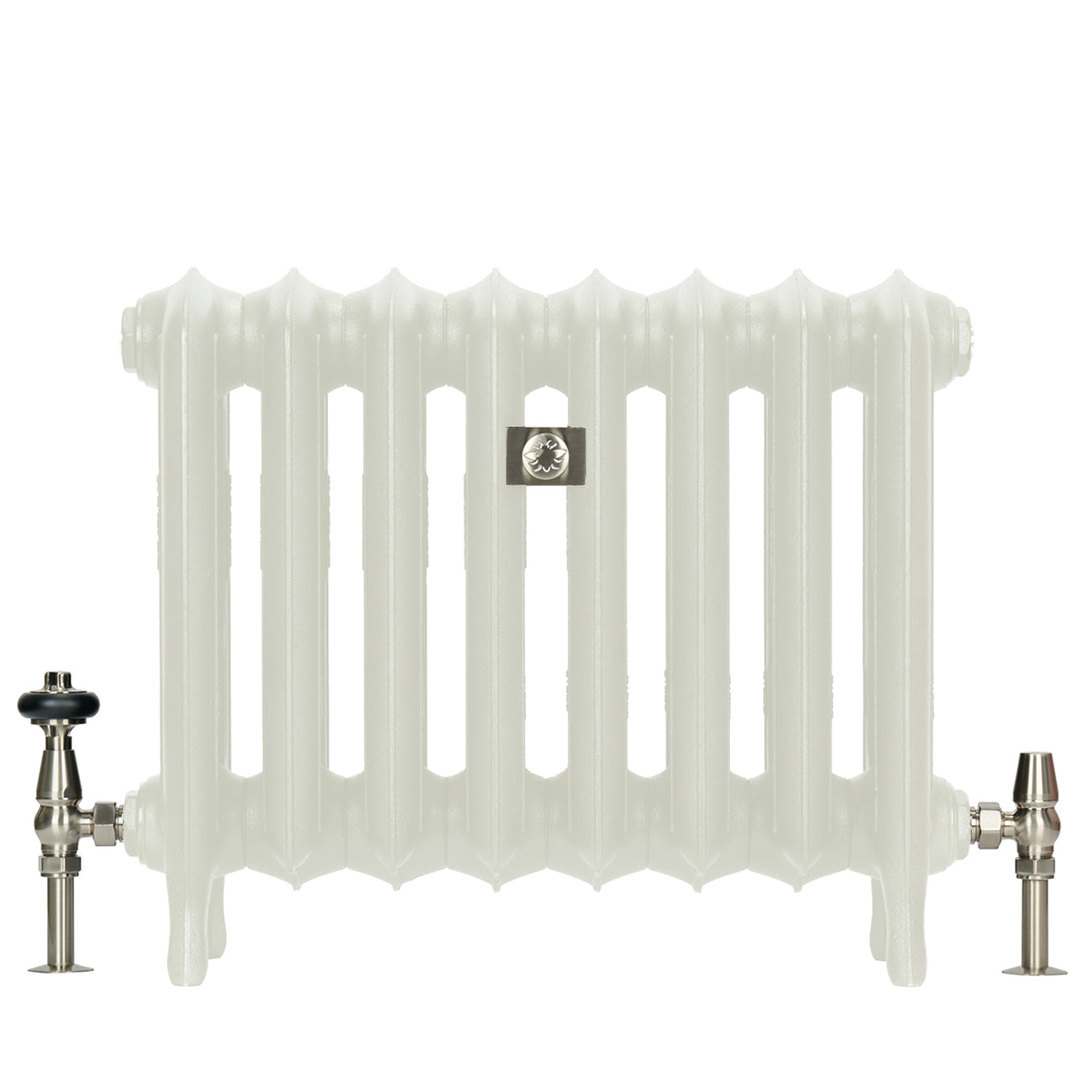 Emmeline III - Chalk White Cast Iron Column Radiator H470mm x W429mm 3 Column - Floor Standing