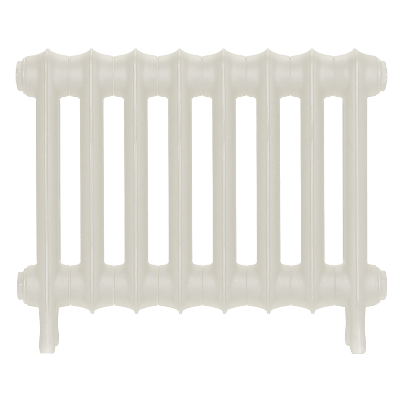 Emmeline III - Chalk White Cast Iron Column Radiator H416mm x W562mm 3 Column - Wall Hung