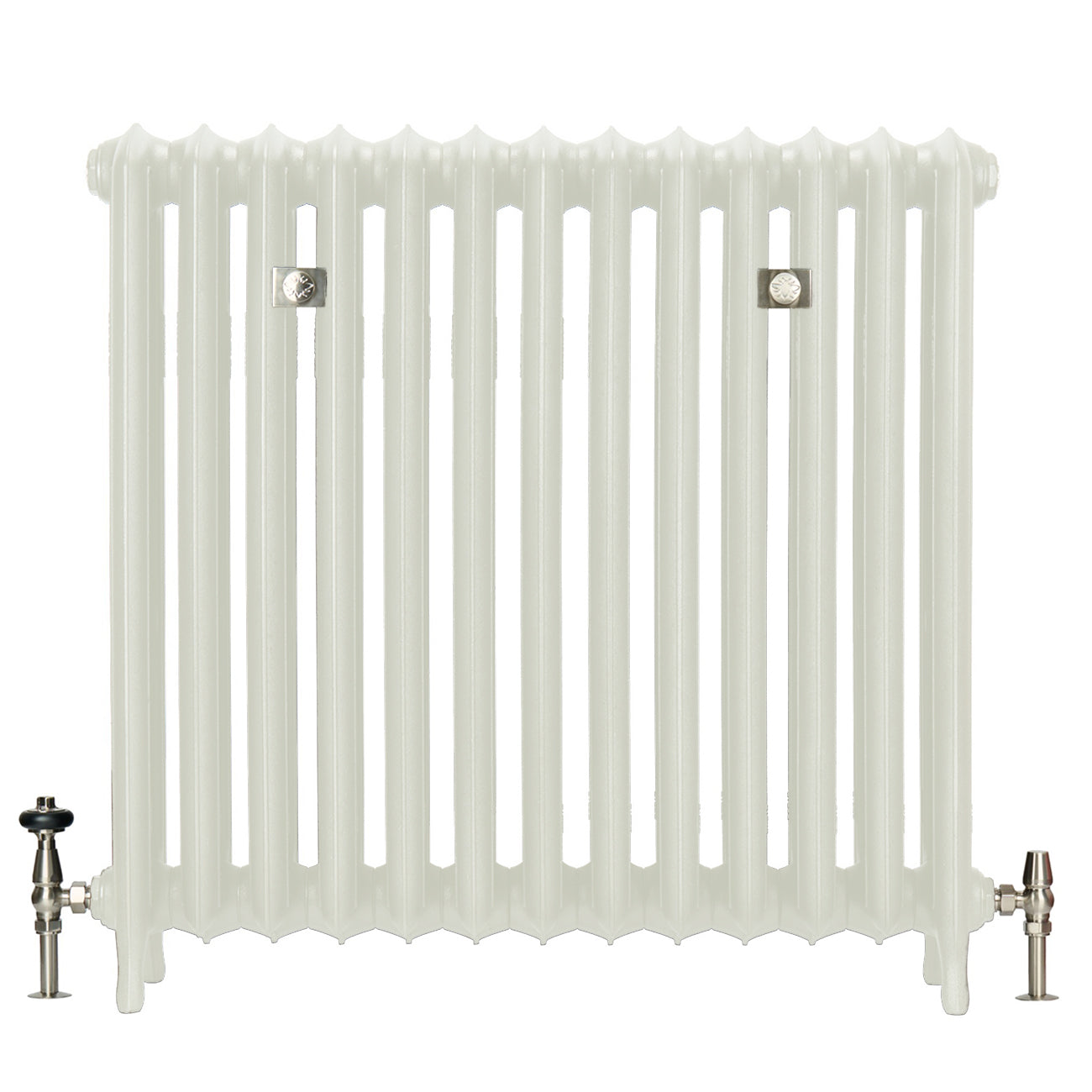 Emmeline III - Chalk White Cast Iron Column Radiator H870mm x W230mm 3 Column - Floor Standing
