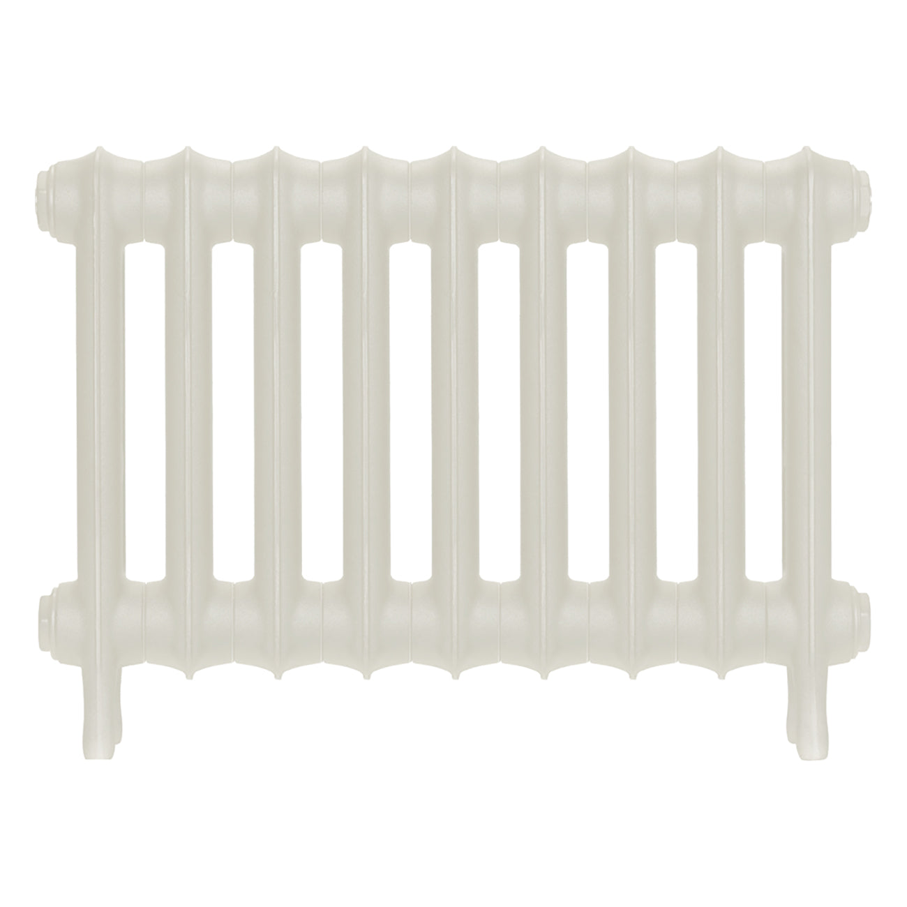 Emmeline III - Chalk White Cast Iron Column Radiator H416mm x W629mm 3 Column - Wall Hung