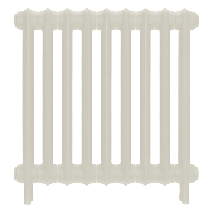 Emmeline III - Chalk White Cast Iron Column Radiator H616mm x W629mm 3 Column - Wall Hung