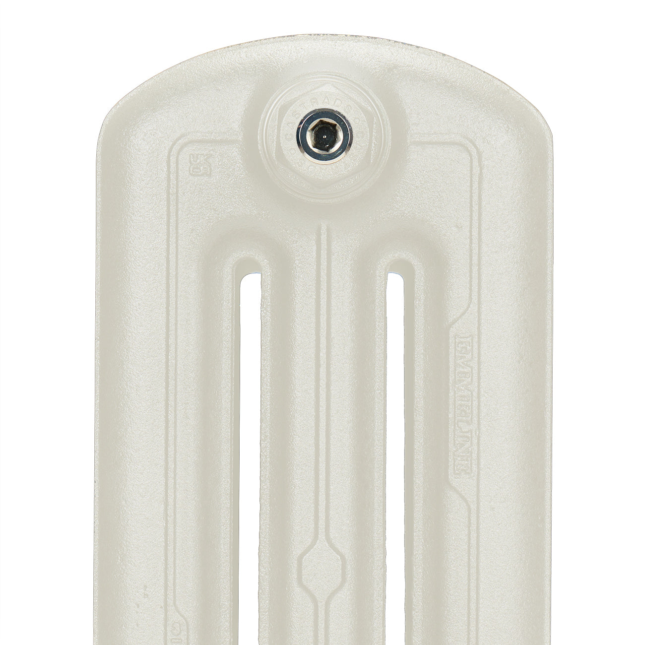 Emmeline III - Chalk White Cast Iron Column Radiator H670mm x W629mm 3 Column - Floor Standing