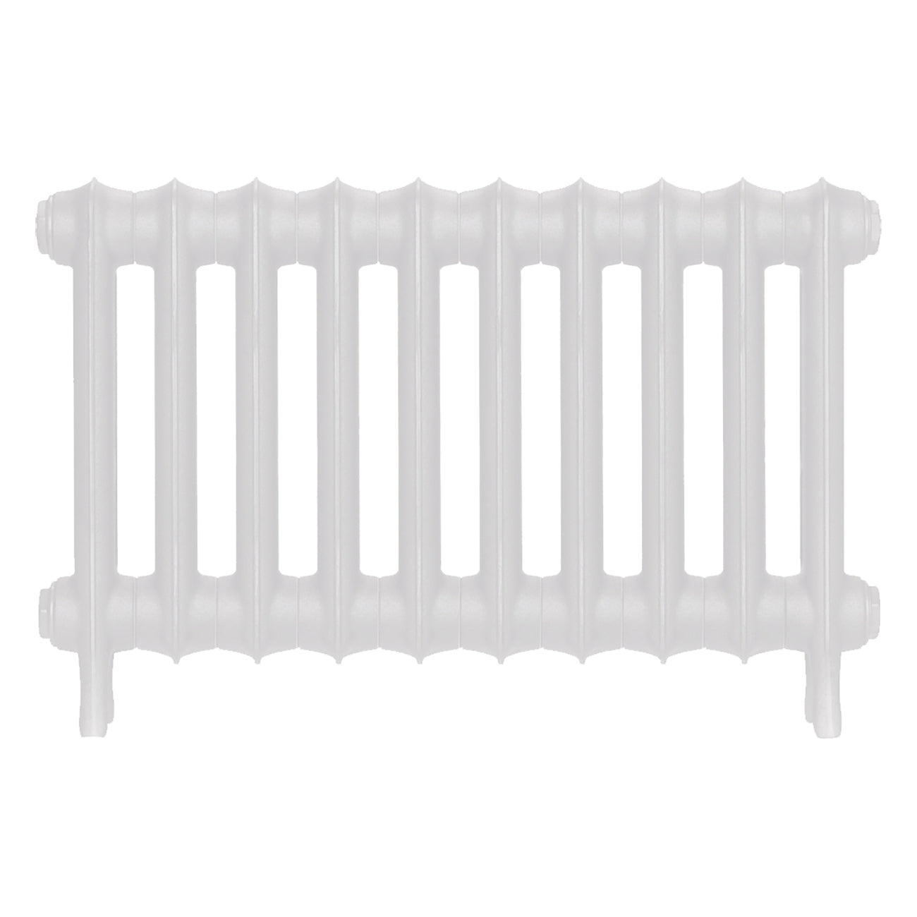 Emmeline I - Ceramic White Cast Iron Column Radiator H407mm x W695mm 1 Column - Wall Hung