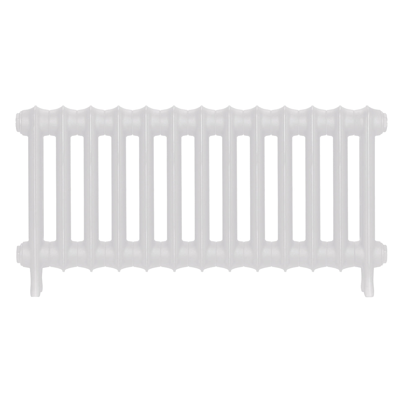Emmeline I - Ceramic White Cast Iron Column Radiator H407mm x W895mm 1 Column - Wall Hung