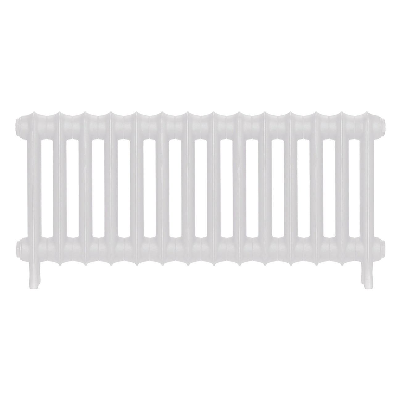 Emmeline I - Ceramic White Cast Iron Column Radiator H407mm x W961mm 1 Column - Wall Hung