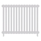 Emmeline I - Ceramic White Cast Iron Column Radiator H807mm x W961mm 1 Column - Wall Hung