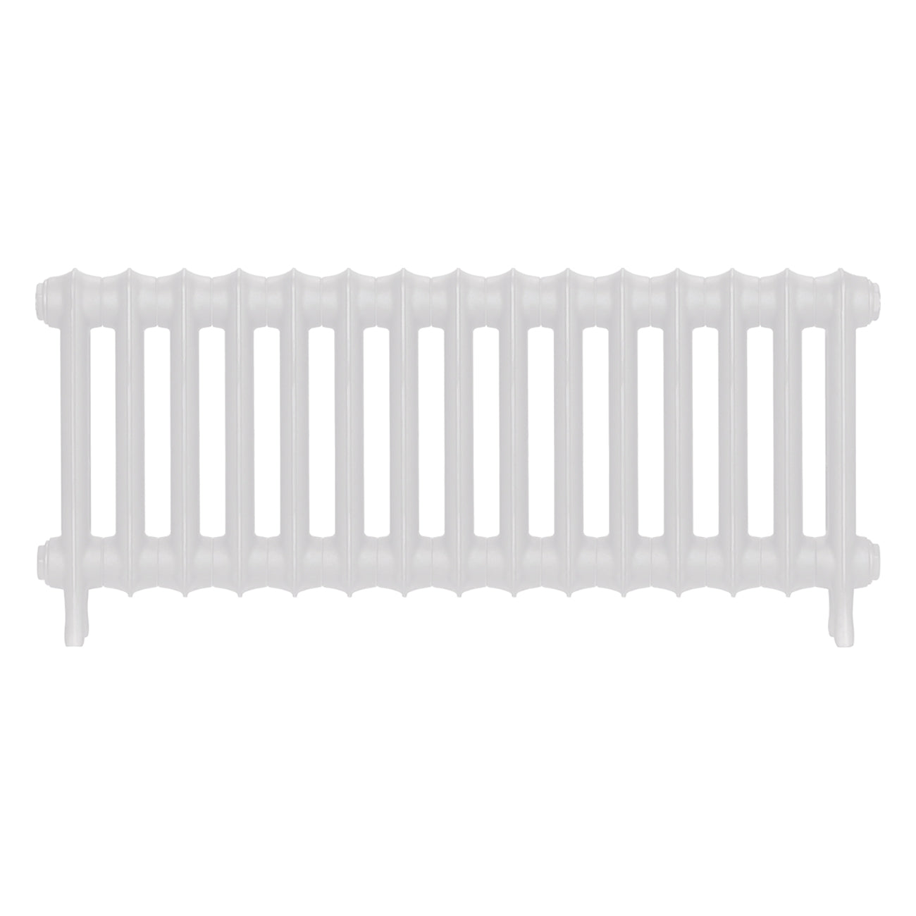 Emmeline I - Ceramic White Cast Iron Column Radiator H407mm x W1028mm 1 Column - Wall Hung
