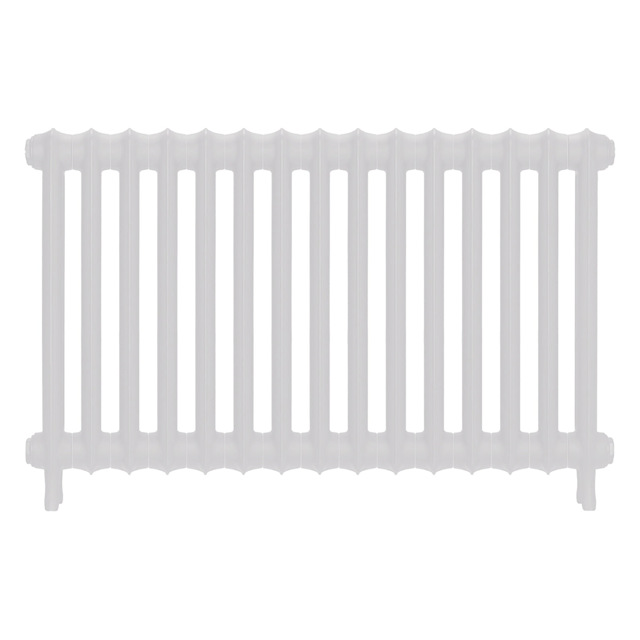 Emmeline I - Ceramic White Cast Iron Column Radiator H607mm x W1028mm 1 Column - Wall Hung