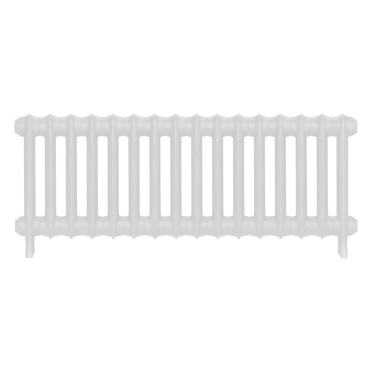 Emmeline I - Ceramic White Cast Iron Column Radiator H407mm x W1094mm 1 Column - Wall Hung