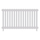 Emmeline I - Ceramic White Cast Iron Column Radiator H607mm x W1094mm 1 Column - Wall Hung