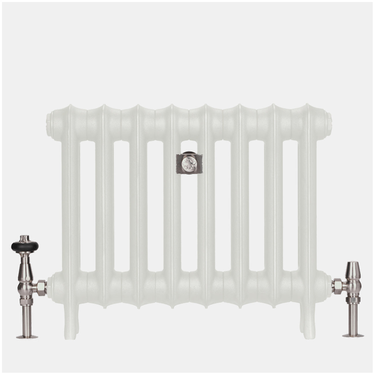 Emmeline I - Ceramic White Cast Iron Column Radiator H465mm x W1094mm 1 Column - Floor Standing