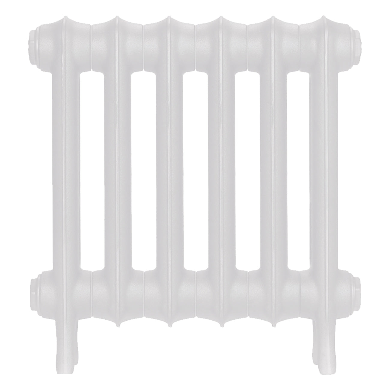 Emmeline I - Ceramic White Cast Iron Column Radiator H407mm x W429mm 1 Column - Wall Hung