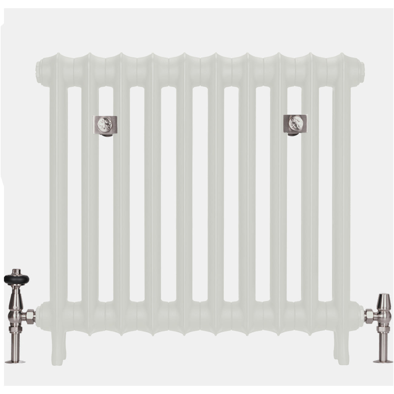 Emmeline I - Ceramic White Cast Iron Column Radiator H665mm x W762mm 1 Column - Floor Standing