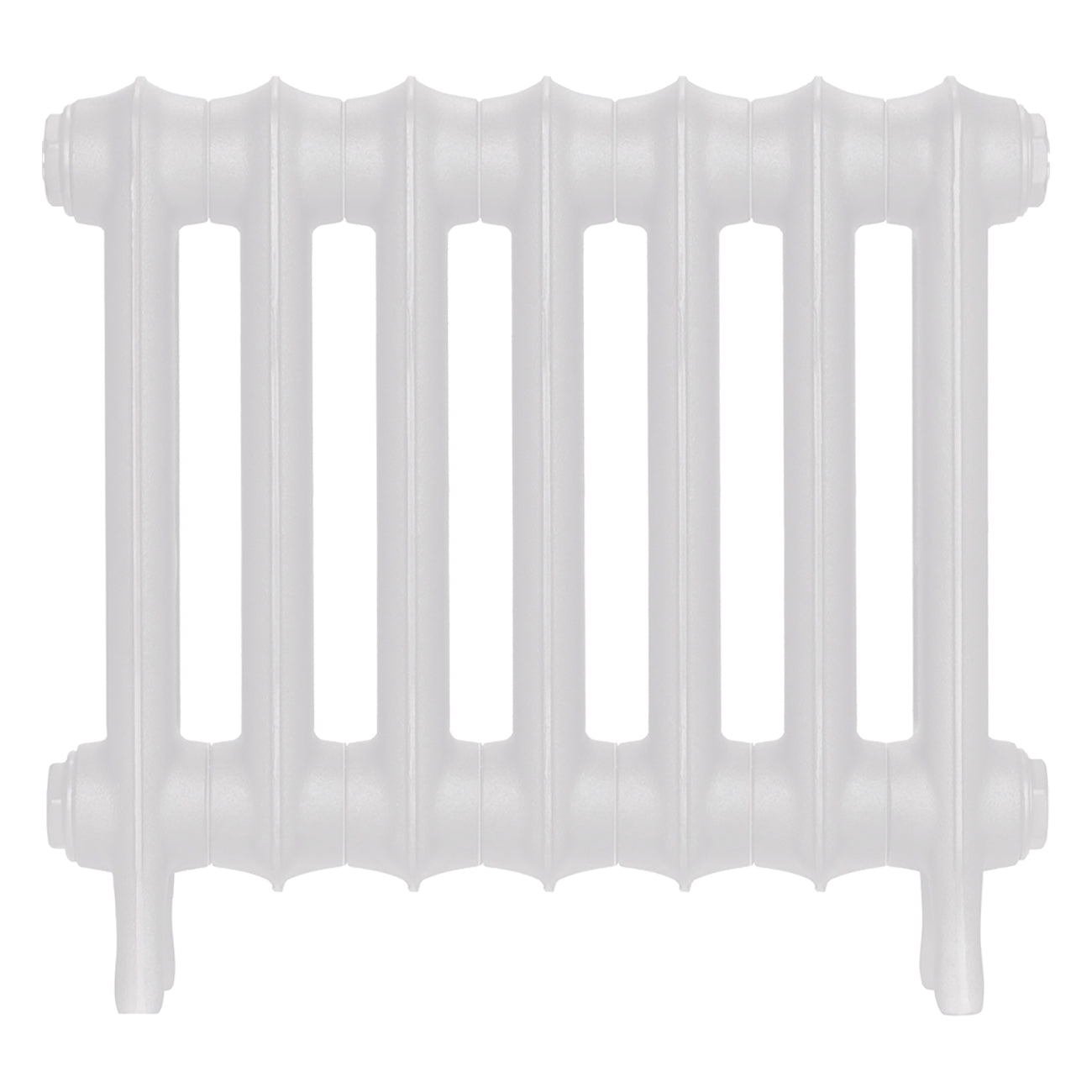 Emmeline I - Ceramic White Cast Iron Column Radiator H407mm x W496mm 1 Column - Wall Hung