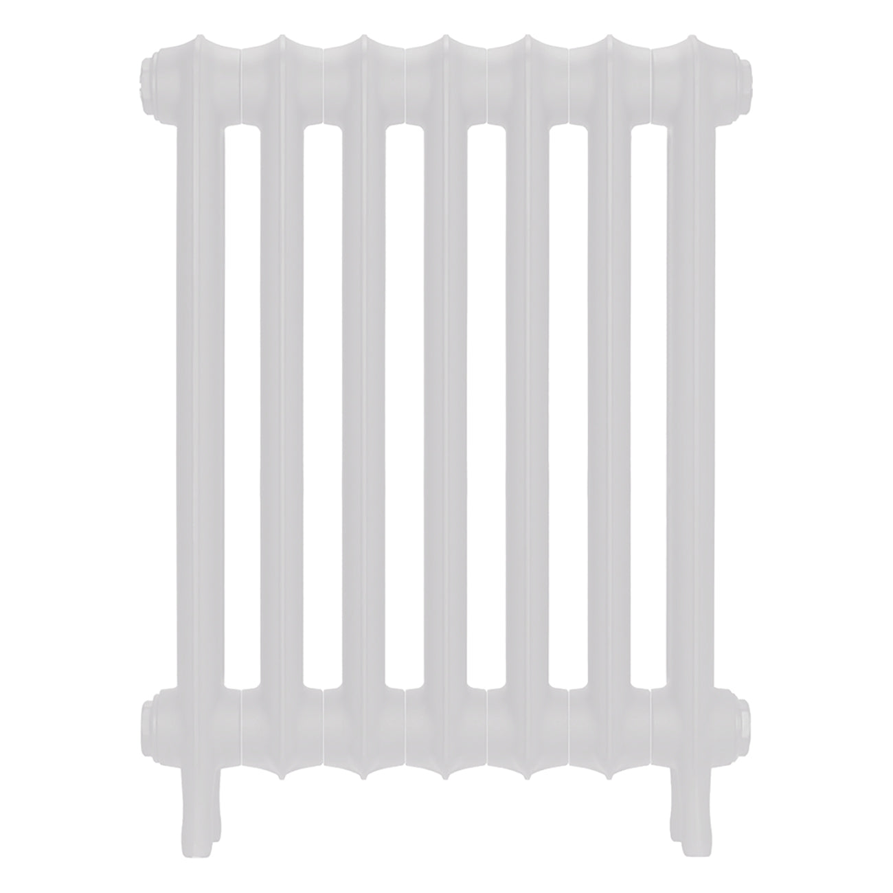 Emmeline I - Ceramic White Cast Iron Column Radiator H607mm x W496mm 1 Column - Wall Hung