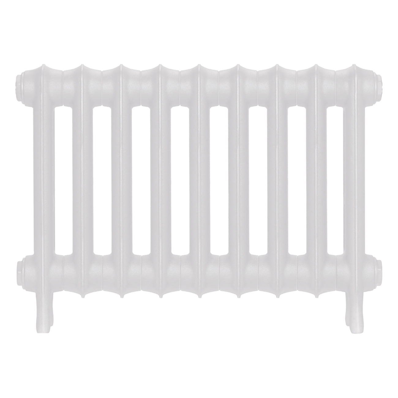 Emmeline I - Ceramic White Cast Iron Column Radiator H407mm x W629mm 1 Column - Wall Hung
