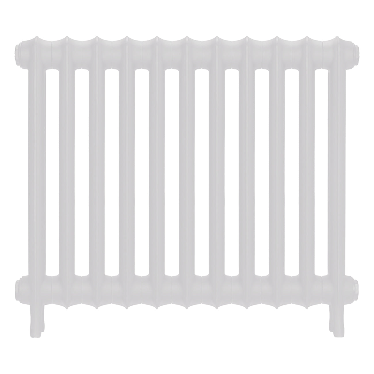 Emmeline II - Ceramic White Cast Iron Column Radiator H613mm x W762mm 2 Column - Wall Hung
