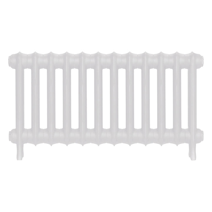 Emmeline II - Ceramic White Cast Iron Column Radiator H413mm x W828mm 2 Column - Wall Hung
