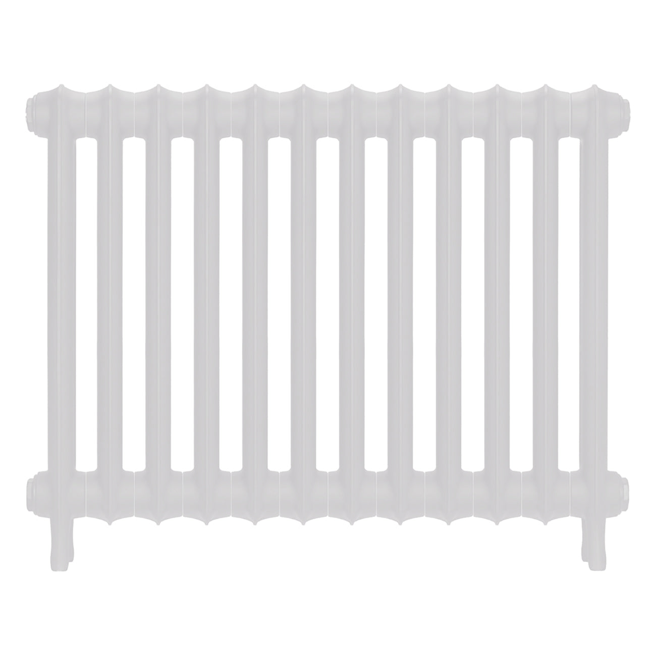 Emmeline II - Ceramic White Cast Iron Column Radiator H613mm x W828mm 2 Column - Wall Hung