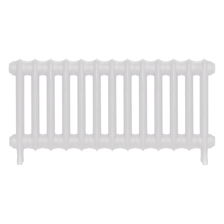 Emmeline II - Ceramic White Cast Iron Column Radiator H413mm x W895mm 2 Column - Wall Hung