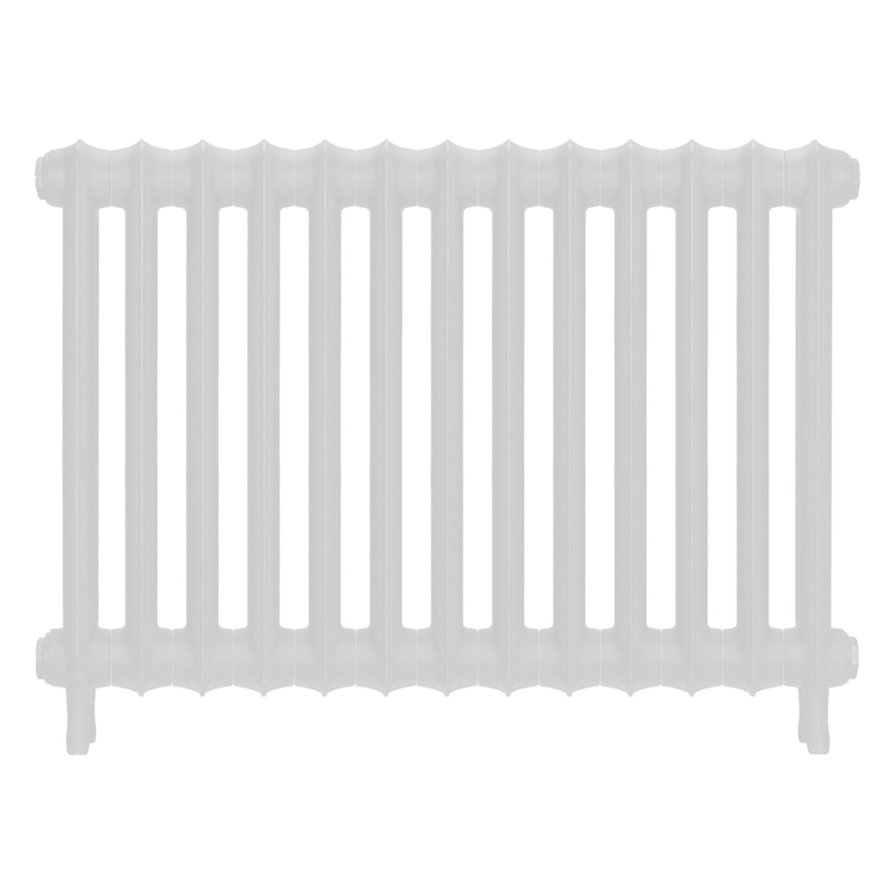 Emmeline II - Ceramic White Cast Iron Column Radiator H613mm x W895mm 2 Column - Wall Hung