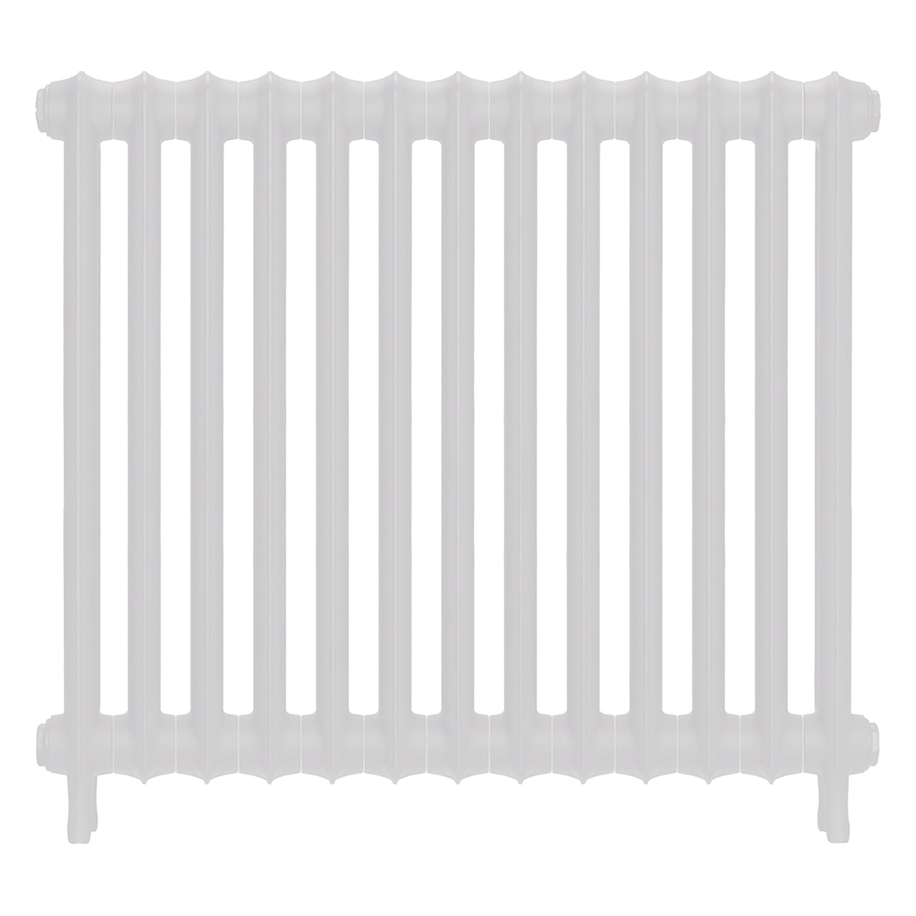 Emmeline II - Ceramic White Cast Iron Column Radiator H813mm x W895mm 2 Column - Wall Hung