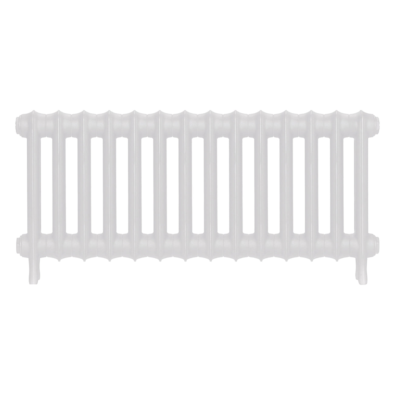 Emmeline II - Ceramic White Cast Iron Column Radiator H413mm x W961mm 2 Column - Wall Hung