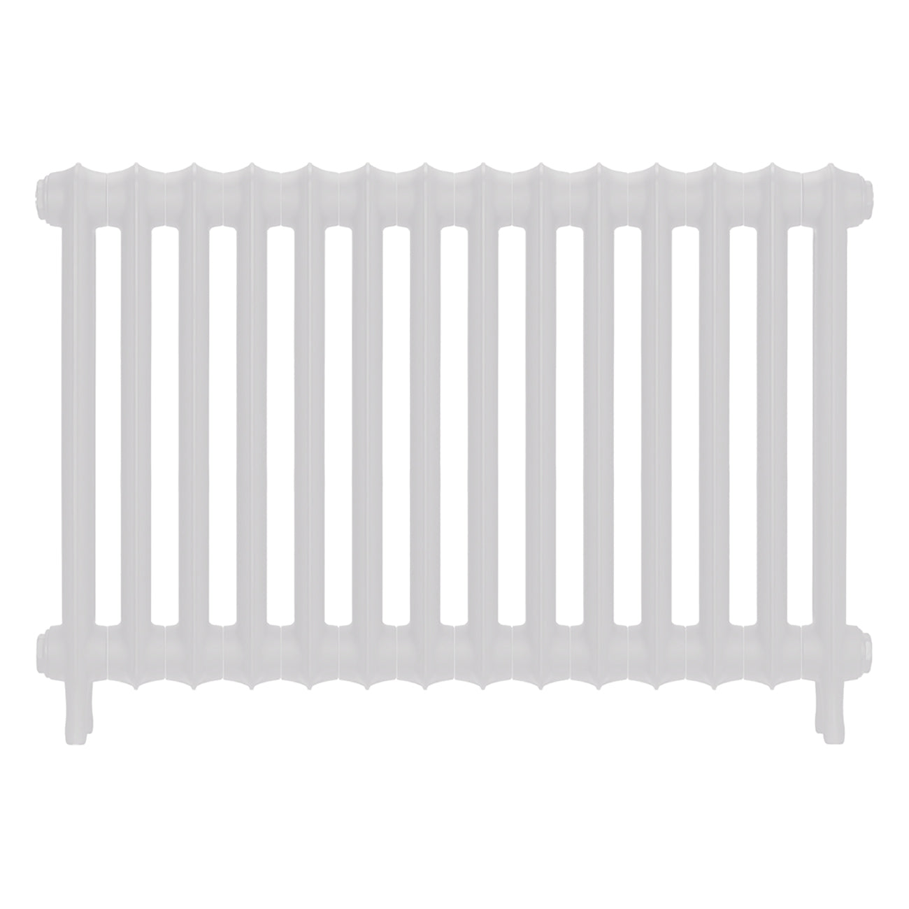 Emmeline II - Ceramic White Cast Iron Column Radiator H613mm x W961mm 2 Column - Wall Hung