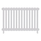 Emmeline II - Ceramic White Cast Iron Column Radiator H613mm x W961mm 2 Column - Wall Hung