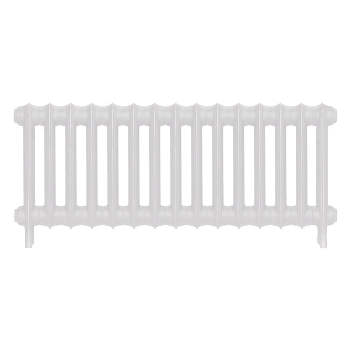 Emmeline II - Ceramic White Cast Iron Column Radiator H413mm x W1028mm 2 Column - Wall Hung