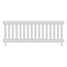 Emmeline II - Ceramic White Cast Iron Column Radiator H413mm x W1094mm 2 Column - Wall Hung