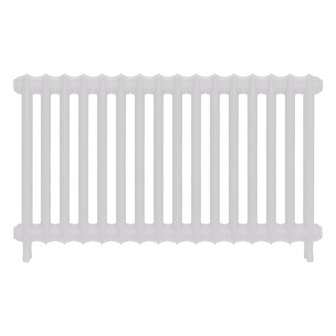 Emmeline II - Ceramic White Cast Iron Column Radiator H613mm x W1094mm 2 Column - Wall Hung