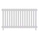 Emmeline II - Ceramic White Cast Iron Column Radiator H613mm x W1094mm 2 Column - Wall Hung