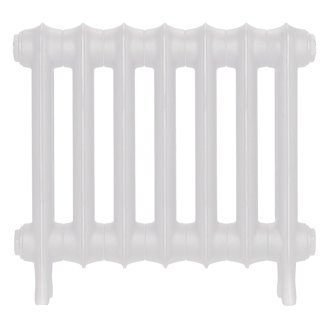 Emmeline II - Ceramic White Cast Iron Column Radiator H413mm x W496mm 2 Column - Wall Hung