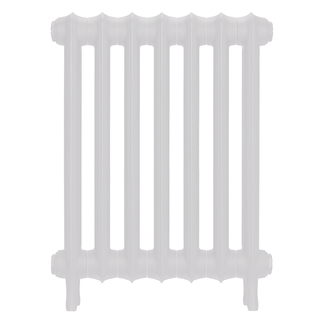 Emmeline II - Ceramic White Cast Iron Column Radiator H613mm x W496mm 2 Column - Wall Hung