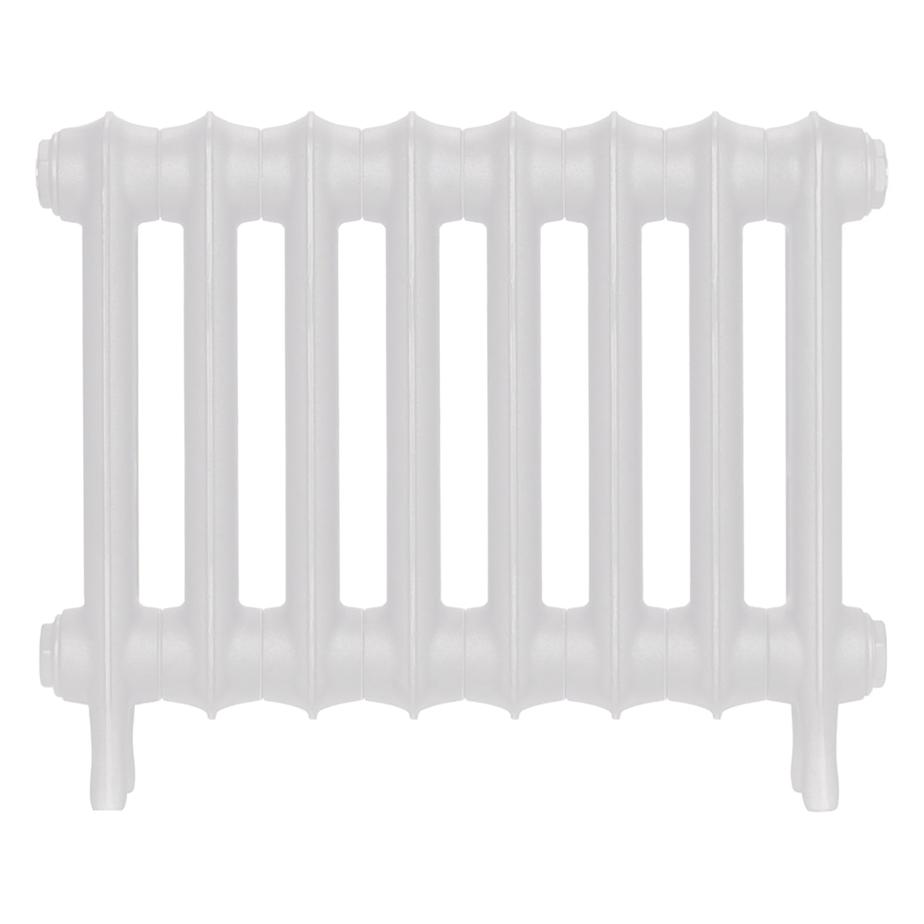 Emmeline II - Ceramic White Cast Iron Column Radiator H413mm x W562mm 2 Column - Wall Hung