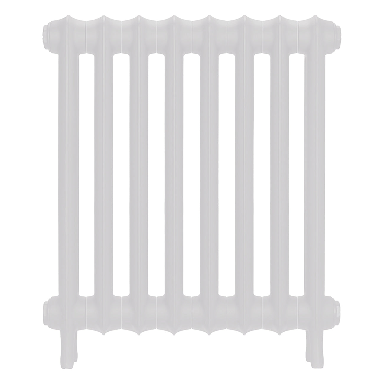 Emmeline II - Ceramic White Cast Iron Column Radiator H613mm x W562mm 2 Column - Wall Hung