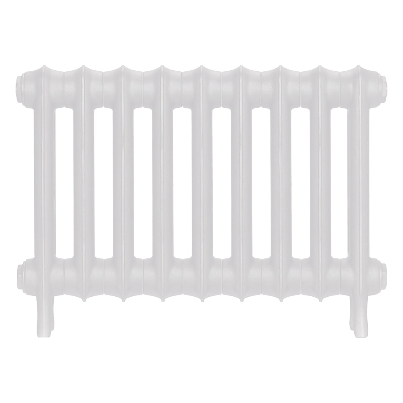 Emmeline II - Ceramic White Cast Iron Column Radiator H413mm x W629mm 2 Column - Wall Hung