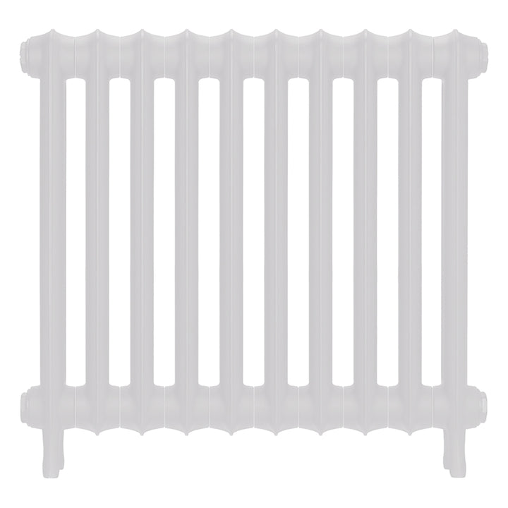 Emmeline III - Ceramic White Cast Iron Column Radiator H616mm x W695mm 3 Column - Wall Hung