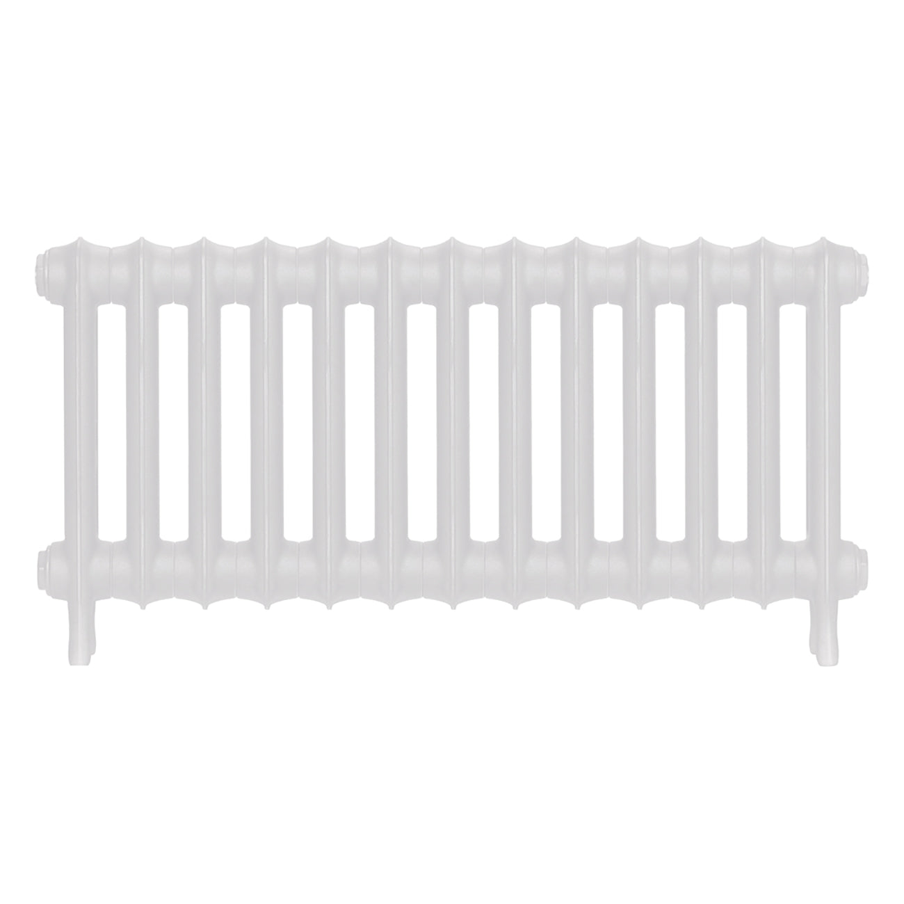 Emmeline III - Ceramic White Cast Iron Column Radiator H416mm x W895mm 3 Column - Wall Hung