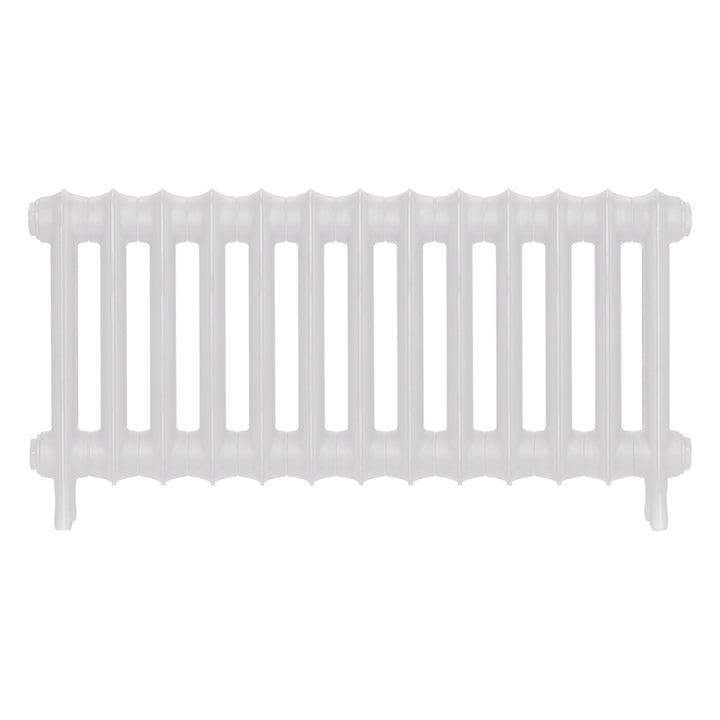 Emmeline III - Ceramic White Cast Iron Column Radiator H416mm x W895mm 3 Column - Wall Hung