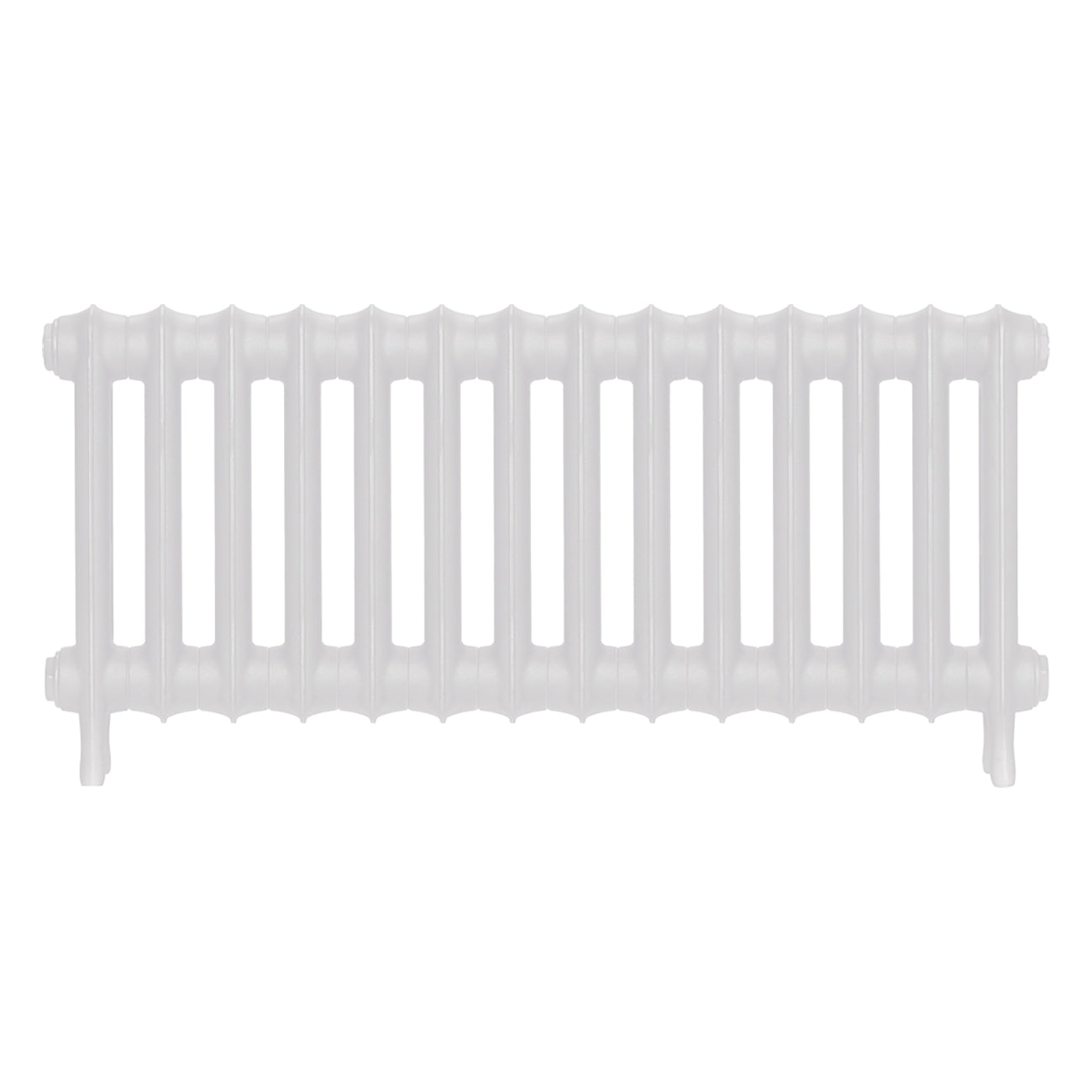 Emmeline III - Ceramic White Cast Iron Column Radiator H416mm x W961mm 3 Column - Wall Hung