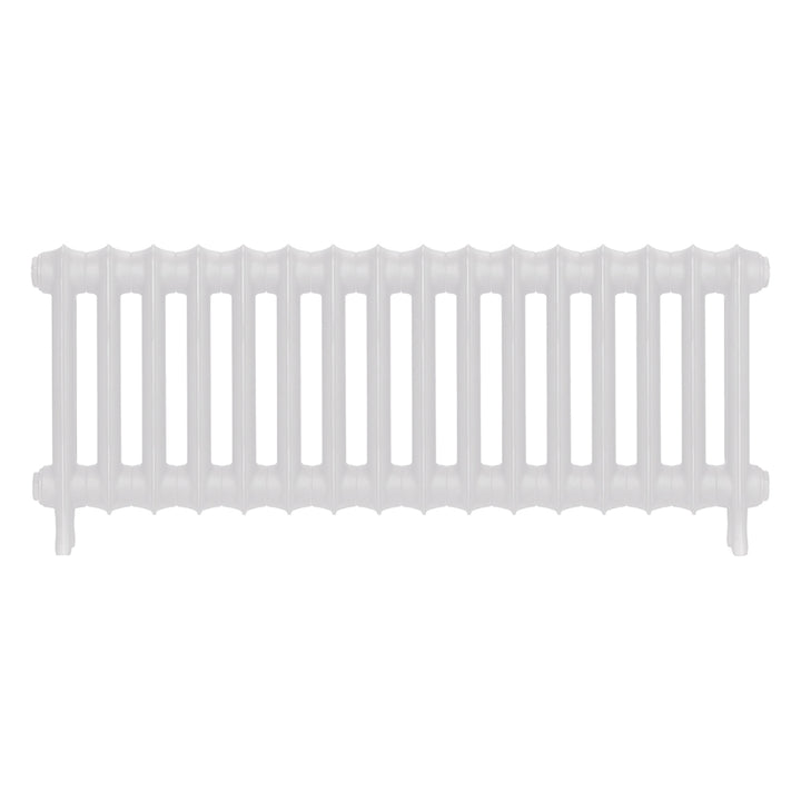 Emmeline III - Ceramic White Cast Iron Column Radiator H416mm x W1094mm 3 Column - Wall Hung