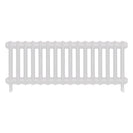 Emmeline III - Ceramic White Cast Iron Column Radiator H416mm x W1094mm 3 Column - Wall Hung