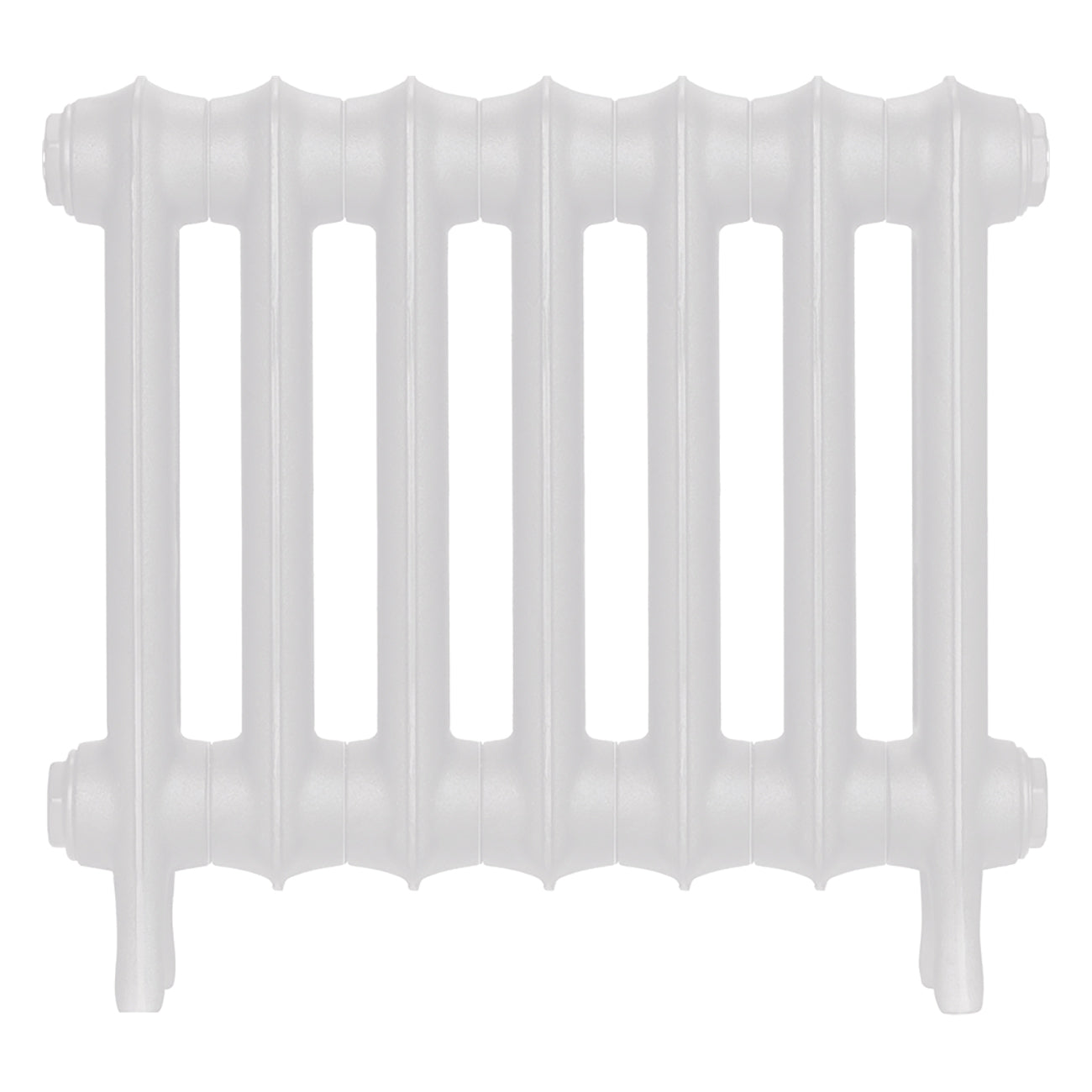 Emmeline III - Ceramic White Cast Iron Column Radiator H416mm x W496mm 3 Column - Wall Hung