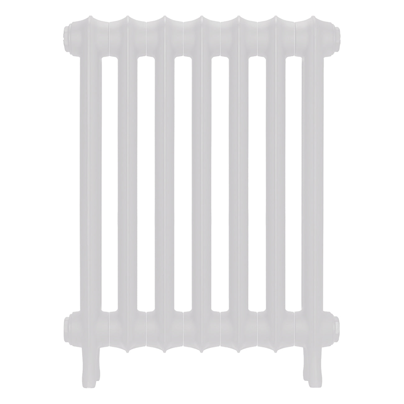 Emmeline III - Ceramic White Cast Iron Column Radiator H616mm x W496mm 3 Column - Wall Hung