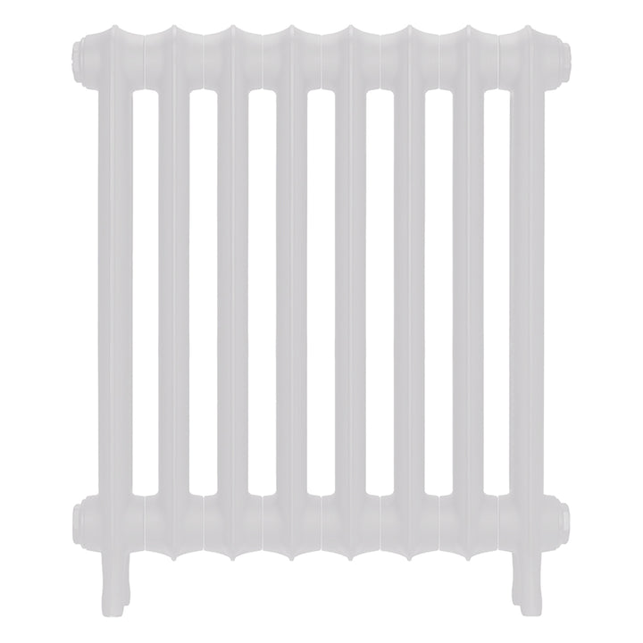 Emmeline III - Ceramic White Cast Iron Column Radiator H616mm x W562mm 3 Column - Wall Hung