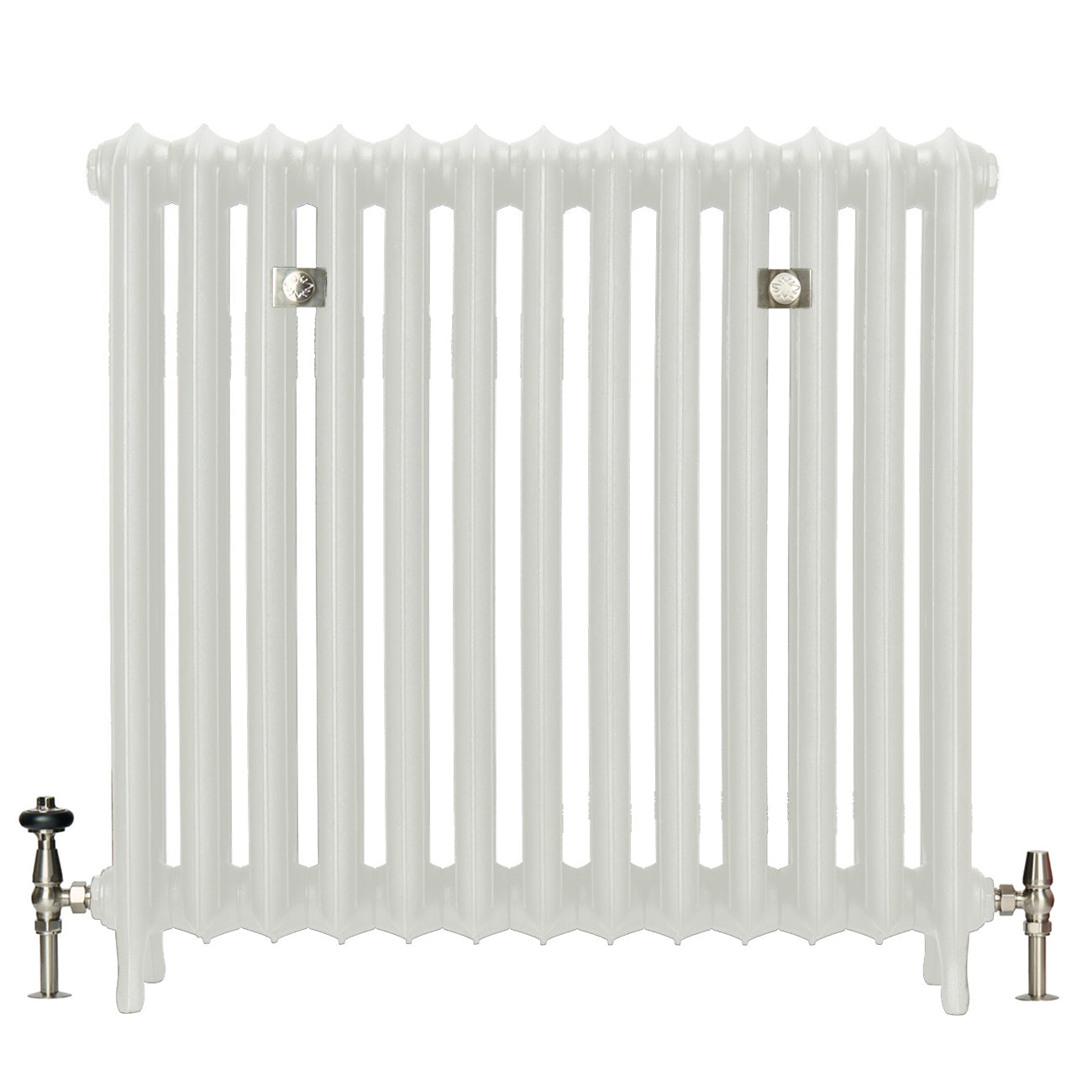 Emmeline III - Ceramic White Cast Iron Column Radiator H870mm x W230mm 3 Column - Floor Standing
