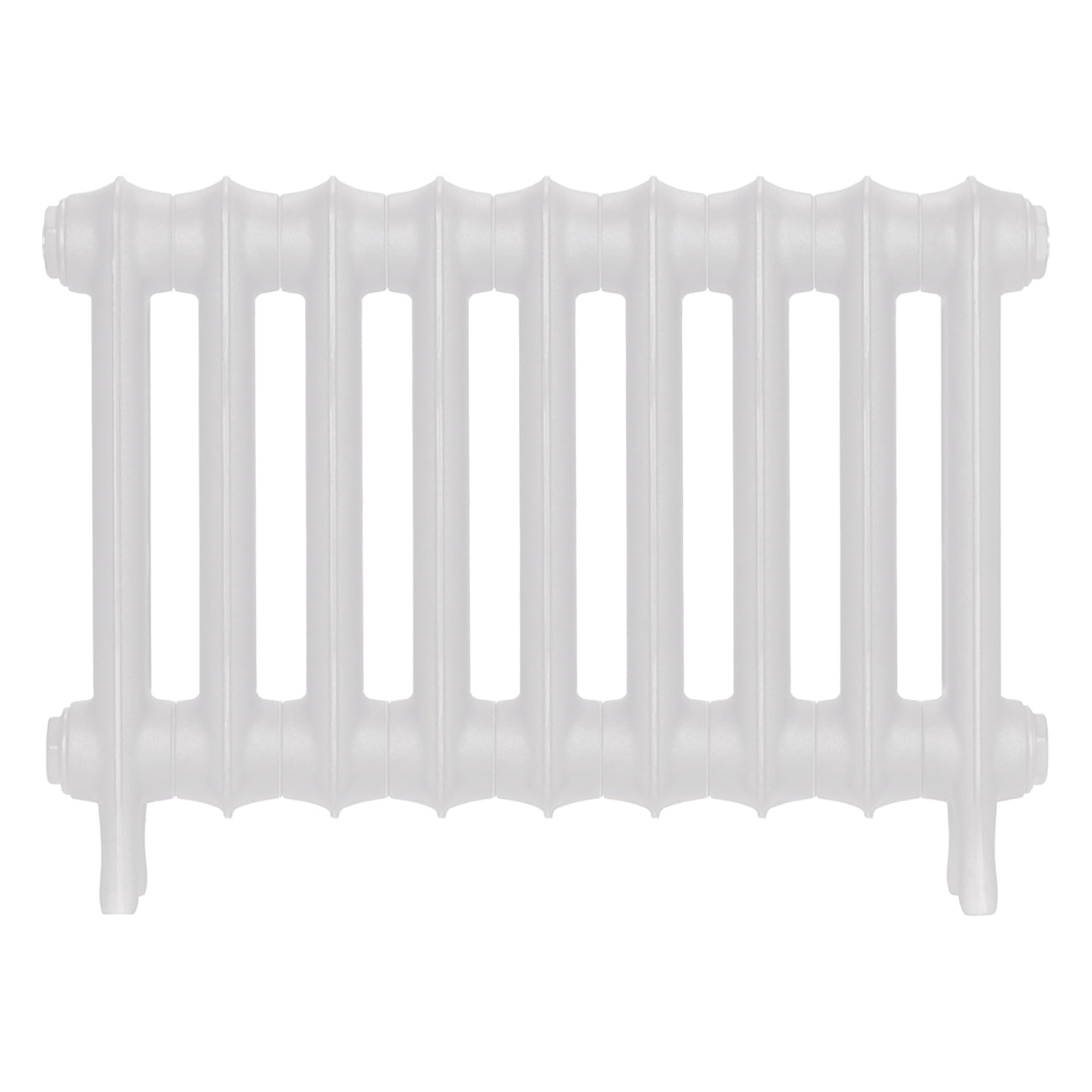 Emmeline III - Ceramic White Cast Iron Column Radiator H416mm x W629mm 3 Column - Wall Hung